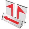 Zerodeko Rosso Lega di Alluminio Cambio Possesso Indicatore Basket | Tabella con Freccia Direzionale, Strumento di Registrazione Arbitrale, Uso Multifunzione per Gare di Pallacanestro