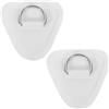SAFIGLE 2 Pezzi Fibbia per Corda Elastica Kayak, Ricambio Robusto Bianco | PVC e Acciaio Inox 304, per Fissaggio Corda Kayak e Tende, Parti Resistenti Antiusura