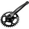 Angoily Guarnitura Monocorona Bici velocità Singola Foro Quadro 32t Ferro | Pedivella Integrata Corona, Finitura Nera Hardanodizzata, per Bici da Città e Strada, Ricambio Robusto