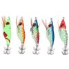 Adfaga 5 pz finto legno gamberetti esca pesca wobbler calamari jig esche artificiali con gancio luminoso acciaio inossidabile costruito in filo di acciaio per pesca d'acqua dolce i