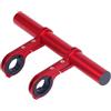 TOYANDONA Supporto di Estensione per Bicicletta a Doppia Barra in Lega di Alluminio | Montaggio Luci e Torce, Colore Rosso, per Mountain Bike e Biciclette, Accessorio Ciclismo Leggero