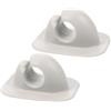 Kisangel Supporto per Pagaia per Kayak, Clip-on in ABS Bianco, Distanza Fori 27mm, per Remi e Pagaie, per Kayak e Gommoni