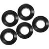 DEARMAMY 5 Pezzi Anello Antigoccia per Pagaia Kayak e Canoa in PVC Nero | Ricambio per Pagaie, Installazione Semplice, Leggero e Portatile, per Rafting e Canoa