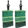 TOYANDONA 2 Pezzi Sacca Porta Tee da Golf in Poliestere Verde Zip | Pouch Riutilizzabile Fibbie da Montagna, per Attrezzatura e Palline, Uso Scrivania e Natale Stile Casuale