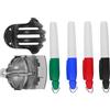Tofficu 6 Pezzi Stencil per Palline da Golf per Marcatura e Allineamento | Set da ABS e Ferro, Facile da Usare, per Allenamento e Gare Competitive