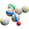 ULTECHNOVO 7 Pezzi Bocce in Legno Stile Francese, Superficie Liscia | Gioco All'aperto e Spiaggia, Legno senza Bave, per Genitori, Palline Rotolanti Colore Casuale