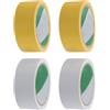 SAFIGLE 4 Pezzi Nastro per Marcatura Campo Bicolore Giallo Bianco 1,57 X | Pvc, Forte Adesione e Resistenza Agli Agenti Atmosferici, per Playground e Attività Atletiche