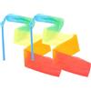 Alipis 2 Pezzi Nastro da Ginnastica per Bacchetta, Arcobaleno | Impugnatura Antiscivolo in Pvc, Nastro in Seta Imitazione, per Gioco Attivo e Coordinazione