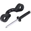 CIYODO Fibbia per Ponte Kayak con Rondella e Rivetto, Set Nero | Punto di Fissaggio Aggiuntivo, Ricambio per Attacchi Rotti, per Kayak e Scafo Rigido, Plastica e Acciaio Inox