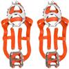 NIYANGLE Ramponi da Ghiaccio Outdoor a 18 Denti in Acciaio Inox | Cinghia in Tpr, Struttura Leggera e Flessibile, Facili da Indossare, per Inverno e Superfici Ghiacciate Colore Casuale