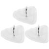 DEARMAMY 3 Pezzi Fibbia di Fissaggio per Corda Kayak in Acciaio Inox Bianco | Tampone in Pvc, Sostituzione per Parti Usurate, Uso su Kayak e Teli Sospesi, Facile da Riporre
