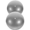 AUTSUPPL 2 Pezzi Palla da Yoga in PVC Professionale 25cm | Accessori per Yoga e Pilates, Uso in Casa e Riabilitazione, Resiste alla Pressione, Colore Argento