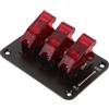 WRITWAA Interruttore a Levetta Marino a 3 Posizioni 12v LED Rosso | Pannello in Pa, Installazione Semplice, per Circuiti a 12 Volt, Uso Nautico e Sportivo