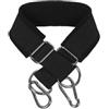 HEMOTON Cinghia Elastica da Yoga e Pilates con Gancio, Regolabile Nero | Nylon con Moschettone Metallico, Supporto per Esercizi di Riabilitazione