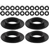 Yardwe 24 Pezzi Paraspruzzi per Pagaia da Kayak, Ricambio in PVC Nero | Compatibile Pagaie in Carbonio, Resistente Agli Urti E'usura, per Canoa e Sup