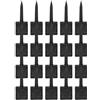 EXCEART 24 Pezzi Perno Fissaggio Bersagli Tiro Arco, ABS Metallo Nero | Superficie Zigrinata Antiscivolo, Piastra Superiore Larga, Estremità Conica Affilata, per Bersagli in Carta e Prato