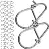 MERRYHAPY 100 Pezzi Moschettoni da Pesca in Acciaio Inossidabile, Snap Hook Connector a Forma di Zucca, Argento, per Leader e Lenza, Pesca in Acqua e Salata
