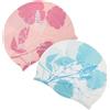 OSOLADY 2 Pezzi Cuffia da Nuoto Adulto in Silicone Antiscivolo, Elastica | Design Unisex, Comoda da Indossare, Riutilizzabile, Stile alla Moda, per Uomini e Donne