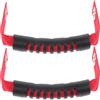 TOYANDONA Maniglie di Ricambio Ergonomiche Antiscivolo in PVC e PP Rosso | Coppia di Supporti Resistenti All'usura, Impugnatura Comoda, Adatti per Imbarcazioni e Trasporto Sul Tetto