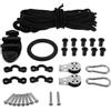 Luxshiny Kit Carrello di Ancoraggio per Kayak e Canoa con Puleggia | Corda da 30 Piedi, Accessori di Montaggio Inclusi, Uso e Pesca, Acciaio Inossidabile