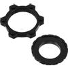 Artibetter Adattatore Freno Disco Bici Alluminio Nero per Mountain Bike 6 Bulloni | Conversione Centro Blocco a Sei Bulloni, Installazione Stabile, Sostituzione Rapida, per Mozzo Disco
