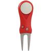SUPVOX Forchetta da Golf Pieghevole in Plastica ABS e Acciaio 420 Rosso | Strumento per Riparare Prato, Design Pratico e Profilo Pulito, Accessorio da Golf Marcatore Palline