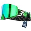 KAPVOE Maschera da Sci Magnetica per Portatori di Occhiali Snowboard K718 | Uomo Donna Maschera otg sci, Lenti Intercambiabili Magnetiche, Compatibile con Casco per Sci, Snowboard e Sport Invernali