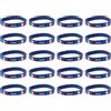 Cabilock 20 Pezzi Bracciale Bandiera Francese in Silicone | Stampa Nitida Blu, Bordi Lucidati, Vestibilità Confortevole, Non Graffia Pelle Né Tessuti