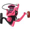 Cabilock Carrello da Spinning 2000 Rosa per Pesca e Surf | Finitura Rosa ad Alta Visibilità, Struttura in Metallo, Recupero Fluido, Cuscinetti Potenziati, Maniglia Sostituibile