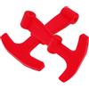 Amosfun 2 Pezzi Chiusura a T per Frigorifero Portatile in Silicone Rosso | Ricambio per Ghiacciaia e Box Termico, Tenuta Precisa, Accesso Semplice, per Viaggio e Attività All'aperto