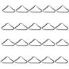 GALPADA 40 Pezzi Triangolo in Acciaio Argento per Rete Trampolino | Ricambio per Accessori Zaino, Resiste Vento e Sole, Supporto Stabile per Copertura e Telo