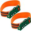 Garneck Fascia Riflettente Elastica per Gamba Bici, Cinturino Regolabile Arancione | PVC Leggero, Aumenta la Visibilità Notturna, Portatile e Multiuso, per Ciclismo e Corsa