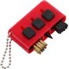 SWOOMEY Spazzola per Pulizia Golf 3 in 1 Retrattile Tascabile Rossa | Setole Robuste e Delicate, Design Multifunzione, Plastica Nylon Rame, Accessorio Compatto per Manutenzione Club
