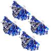 AUTSUPPL 4 Pezzi Pompom da Ch e erleading Blu, Riutilizzabile e Portatile | Accessori per Competizioni, in PE Leggero, Anelli per Dita, per Esibizioni e Supporto Scenico