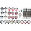 Adfaga Set di 12 Freccette con Punta in Acciaio Inossidabile, Kit anticaduta, competitivo e Divertente, per Sala Giochi Domestica, Freccette in Metallo con Asta in Alluminio, 20 g