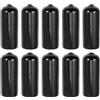 USHOBE 10 Pezzi Copertura per Punta Biliardo in Gomma Nera | Protezione per Stecca da Biliardo, Accessorio Mini, Copri-punta per Punta, Uso su Bastone