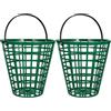 Abaodam 2 Pezzi Contenitore per Palline da Golf in Plastica, Portatile | Organizzare nel Giardino, Struttura Sottile e Robusta, Uso Multiuso, Colore Verde