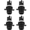 Mobestech 4 Pezzi Adattatore Valvola per Gommone e Kayak, PVC Nero Portatile | Pompe ad Aria e Barche Gonfiabili, Rapido e Versatile, Uso Esterno e Uscite di Pesca