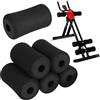 Beaupretty 6pcs Ab Training Foam Roller Spugna Pad Ricambio per Attrezzature da | Superficie liscia, vestibilità sicura, design compatto, spugna nera, uso fisico, supporto per il piede