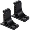 BAZEITFLOW Universal Bow Rack Adesivo per Arco Ricurvo, Nero, ABS, 1 Paio, Supporto da Parete con Bordi Lisci e Fissaggio a Viti