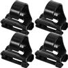 Healeved 4 Pezzi Clip per Tubo da Snorkel, Porta-Snorkel in Plastica Nero, Design Asciutto, Leggero, Regolazione Automatica, per Immersioni e Snorkeling