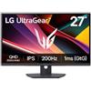 LG 27G610A-B Monitor PC 68,6 cm [27] 2560 x 1440 Pixel Quad HD LCD Nero (27IN IP