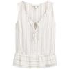 Tom Tailor Denim Top da Donna con Percentuale di Lino