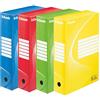 ESSELTE Boxy COLOR Scatola Archivio - Dim. 25 x 35 x 8 cm, Per i Documenti F.to A4, Riciclabile al 100 %, Certificato FSC, Confezione da 10 Pezzi, Colori Assortiti - 128403