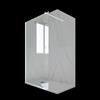Forte Parete doccia Walk-in da 90 CM H 200 Vetro Trasparente Profilo Bianco in pvc mod. Venus