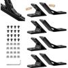 SUPAWAY 8x 4040 Profilo Alluminio 45°+135° Squadra Angolare Inclinata | Nero, Lega alluminio 6mm, dadi T-slot, per CNC, stampanti 3D e strutture industriali, kit completo con chiave a brugola