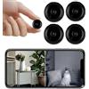 JEWKTTONS 4 PCS Telecamera Spia WiFi 1080P HD Mini, Videocamera Sorveglianza con Visione Notturna e Rilevamento Movimento, Controllo Remoto App per Casa Interno/Esterno Y/D