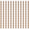 SENRISE Confezione da 12 modanature decorative in legno con perline in legno, motivo a griglia 3D, modanatura decorativa per pareti, armadi e cornici fai da te (9 x 4,5 mm)
