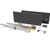Emuca - Kit cassetto cucina o bagno con guide ad estrazione totale e chiusura soft, altezza 185mm e profondità 400mm, Grigio antracite