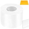 Behogan Battiscopa morbida, autoadesiva, 50 x 20 mm: 15 m, profilo piatto in PVC, battiscopa a forma piatta, autoadesivo, flessibile, per cucina e bagno (bianco)